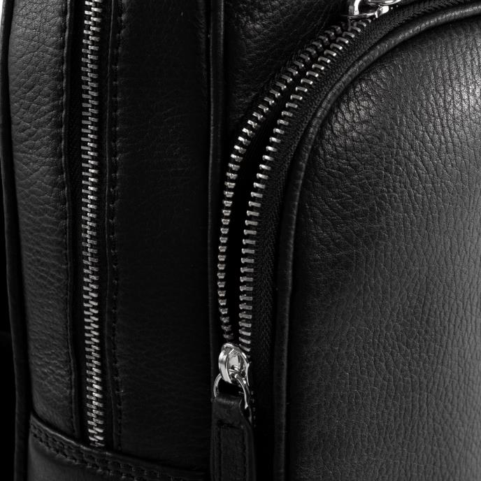 totes® Genuine Leather Backpack Black Extra Image 4
